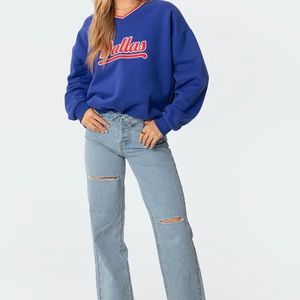 BLUE DALLAS CREWNECK